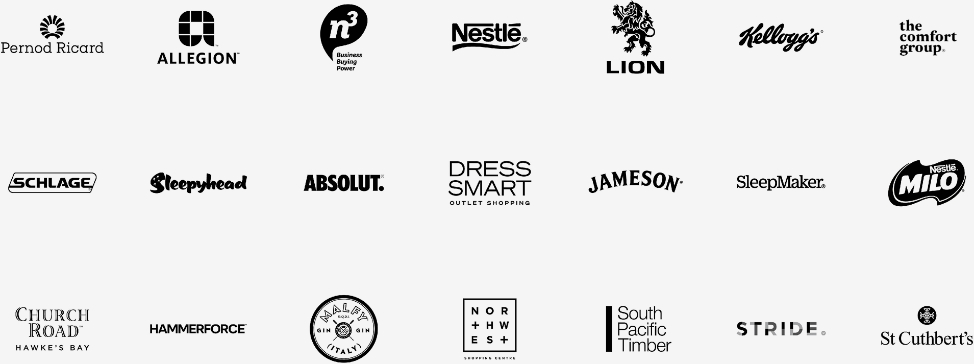 Grid showing the logos of some of the companies we work with.