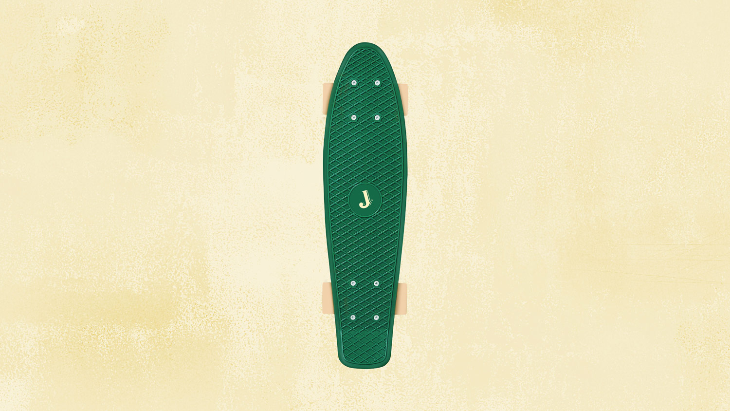 Green Jameson branded skateboard