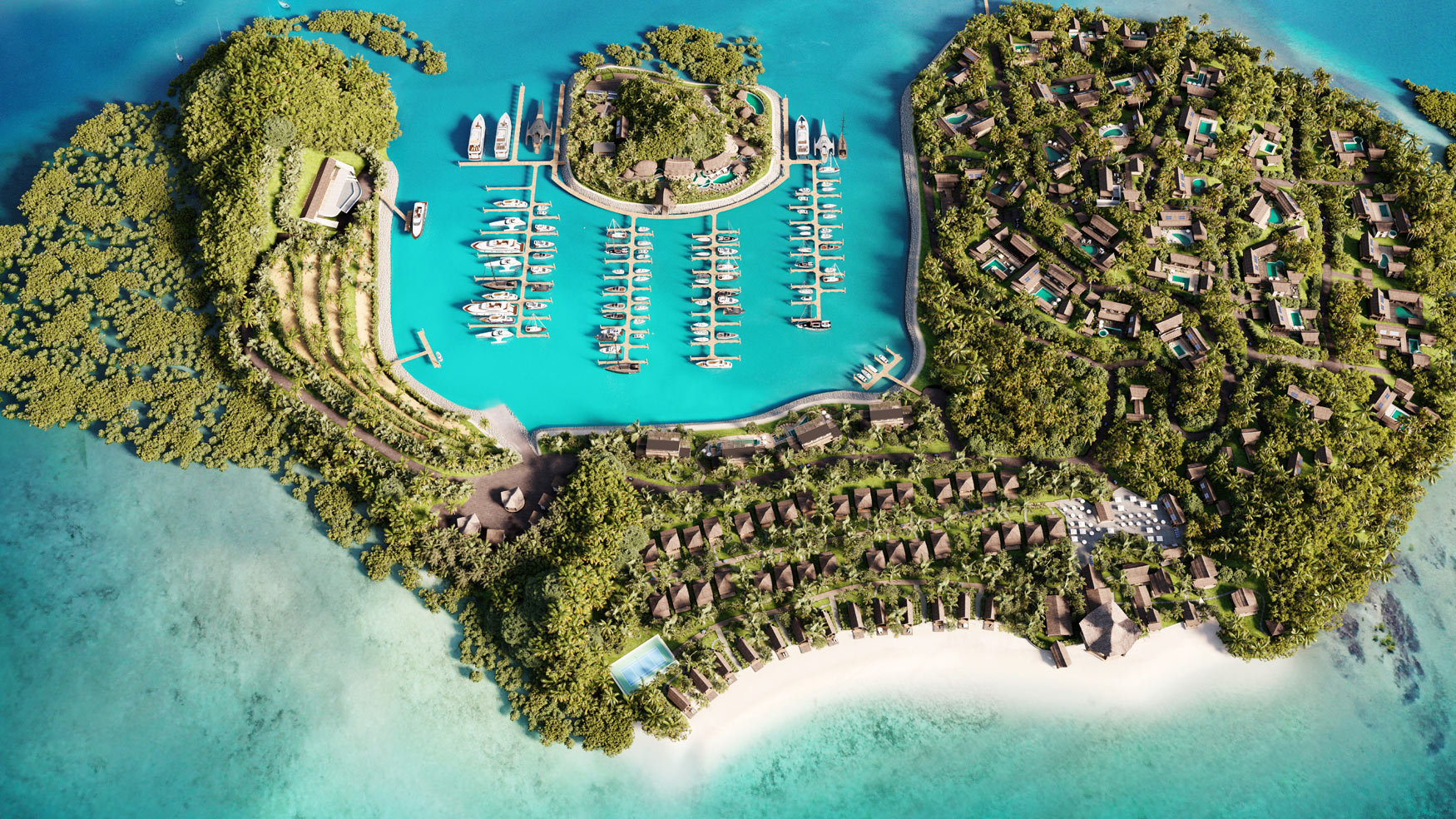 High-end 3D render created by Difference, showing the NAWI project