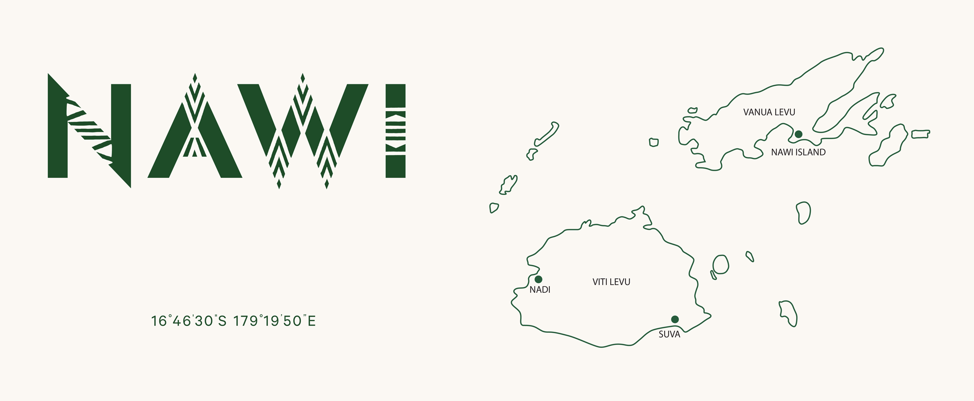 NAWI logo and stylised island map