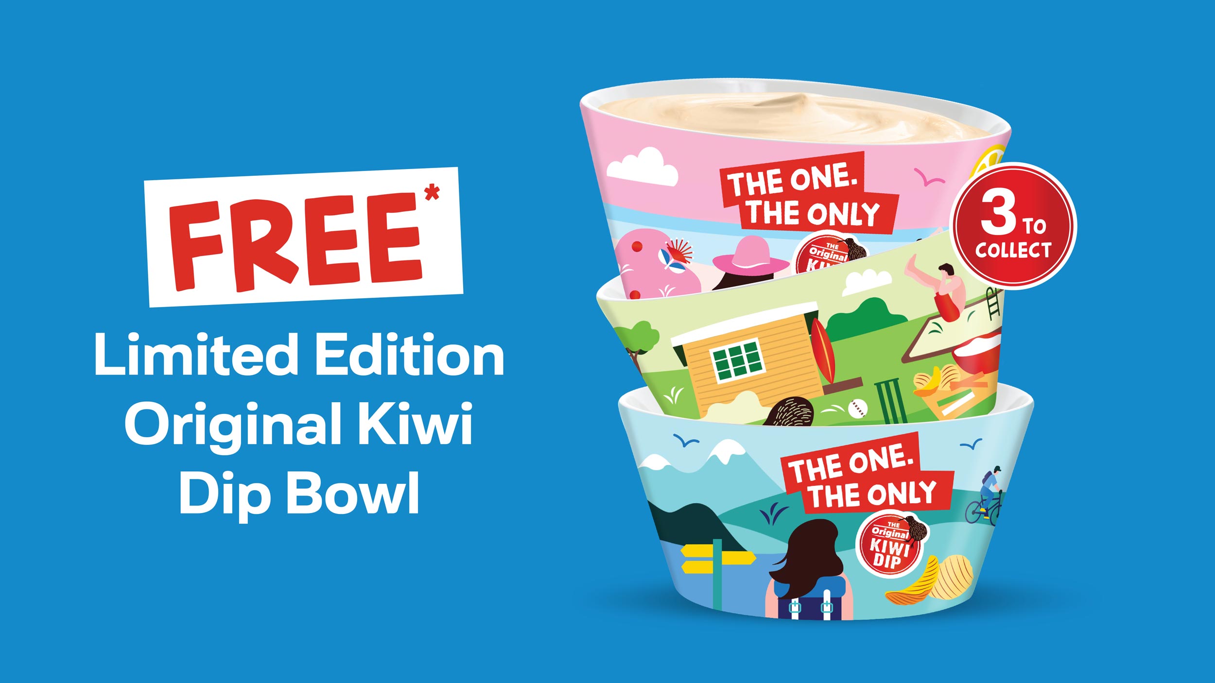 Original Kiwi Dip FREE Limited Edition Bowls overview